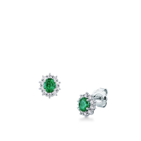 Pendientes Mirco Visconti Mujer in Oro blanco Smeraldo 0.64 Ct Z658S/A5S - Z658S/A5S